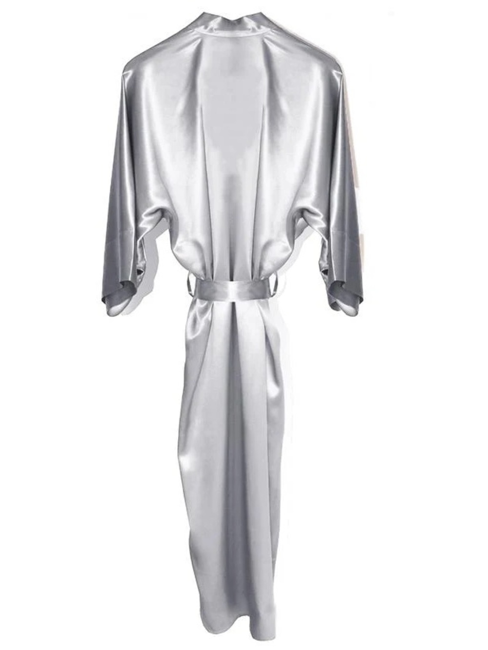 slip Silver Satin Robe (Missing Tie) - Picture 2 of 9